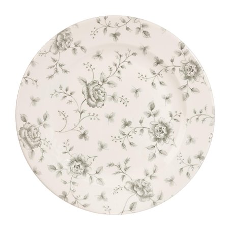 Assiettes plates Churchill Vintage Prints Rose ChintzGrey 276mm (Lot de 6) - Gastronoble - DA665