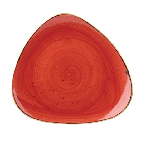 Assiettes triangulaires Churchill Stonecast Berry Red 311mm (Lot de 6) - Gastronoble - DB065