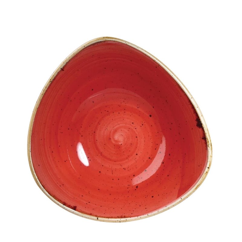 Bols triangulaires Churchill Stonecast Berry Red 235mm (Lot de 12) - Gastronoble - DB068