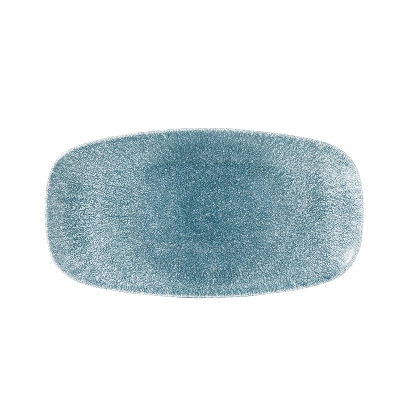 Assiettes oblongues Churchill Studio Prints Raku Oblong 355mm Topaz Blue (Lot de 6) - Gastronoble - DE880