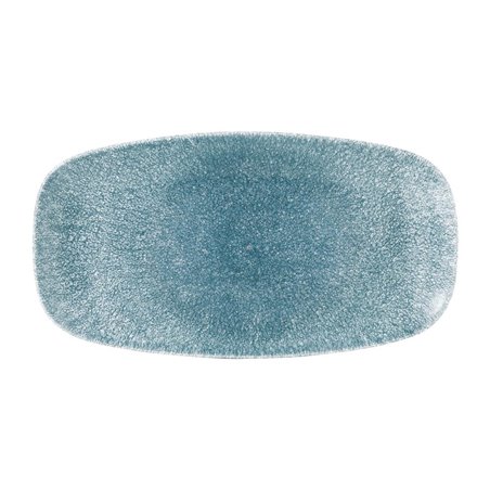 Assiettes oblongues Churchill Studio Prints Raku Oblong Topaz Blue 298mm (Lot de 12) - Gastronoble - DE881