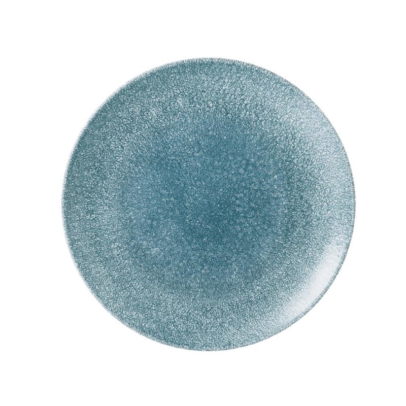 Assiettes rondes Churchill Studio Prints Raku Large Topaz Blue 288mm (Lot de 12) - Gastronoble - DE882