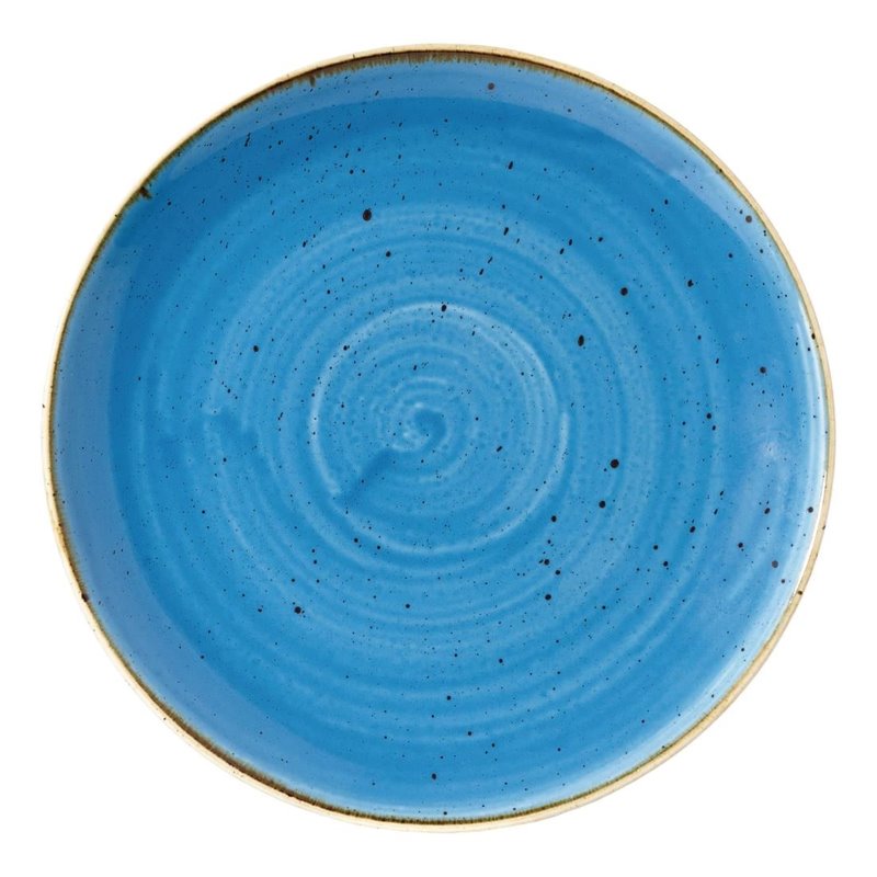 Assiettes rondes Churchill Stonecast Cornflower Blue 217mm (Lot de 12) - Gastronoble - DF766