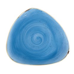 Assiettes triangulaires Churchill Stonecast Cornflower Blue 311mm (Lot de 6) - Gastronoble - DF768
