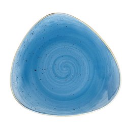 Assiettes triangulaires Churchill Stonecast Cornflower Blue 229mm (Lot de 12) - Gastronoble - DF770