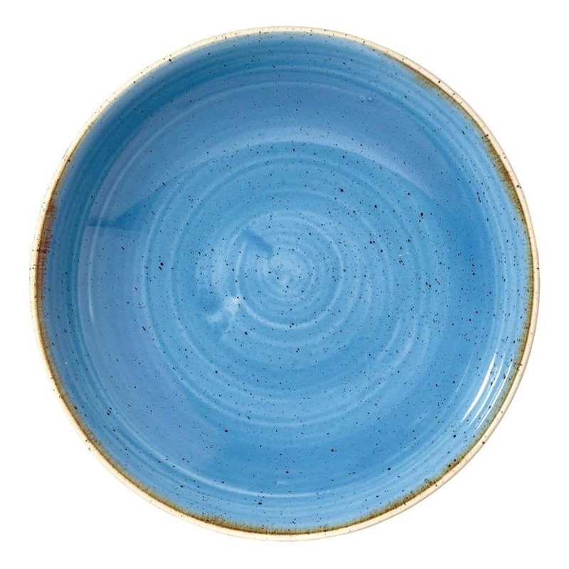 Assiettes coupes rondes Churchill Stonecast Cornflower Blue 248mm (Lot de 12) - Gastronoble - DF776