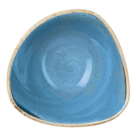 Bols triangulaires Churchill Stonecast Cornflower Blue 184mm (Lot de 12) - Gastronoble - DF779
