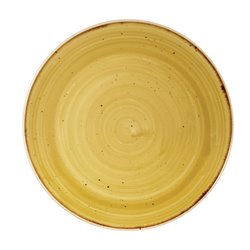 Assiettes rondes Churchill Stonecast Mustard Seed Yellow 220mm (Lot de 12) - Gastronoble - DF786