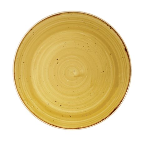 Assiettes rondes Churchill Stonecast Mustard Seed Yellow 220mm (Lot de 12) - Gastronoble - DF786