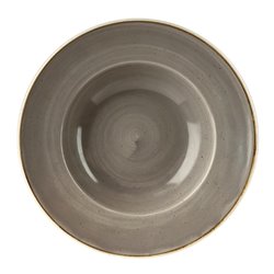 Bols &agrave; bord large Churchill Stonecast Peppercorn Grey 277mm (Lot de 12) - Gastronoble - DF796