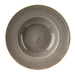 Bols &agrave; bord large Churchill Stonecast Peppercorn Grey 240mm (Lot de 12) - Gastronoble - DF797