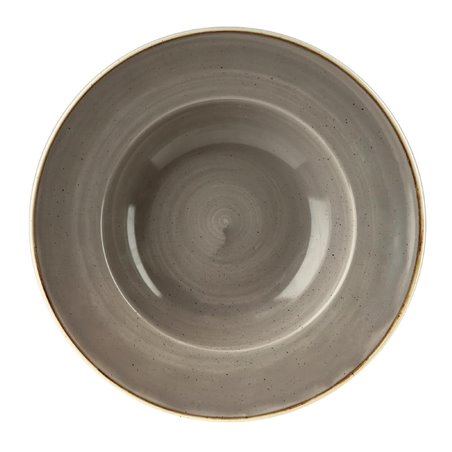 Bols &agrave; bord large Churchill Stonecast Peppercorn Grey 240mm (Lot de 12) - Gastronoble - DF797
