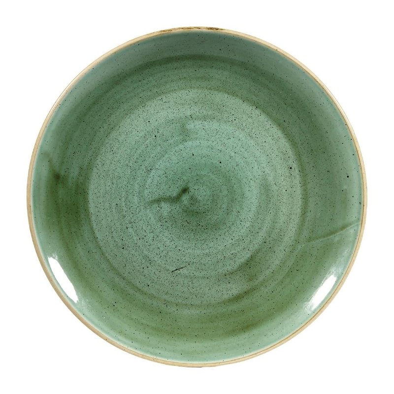 Assiettes rondes Churchill Stonecast Samphire Green 260mm (Lot de 12) - Gastronoble - DF995