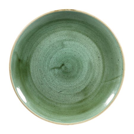 Assiettes rondes Churchill Stonecast Samphire Green 260mm (Lot de 12) - Gastronoble - DF995