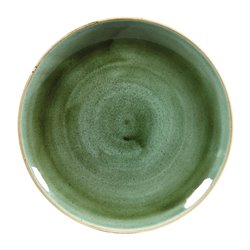 Assiettes rondes Churchill Stonecast Samphire Green 217mm (Lot de 12) - Gastronoble - DF996