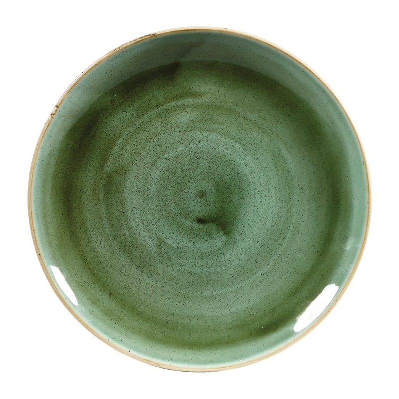 Assiettes rondes Churchill Stonecast Samphire Green 217mm (Lot de 12) - Gastronoble - DF996