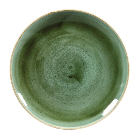 Assiettes rondes Churchill Stonecast Samphire Green 217mm (Lot de 12) - Gastronoble - DF996