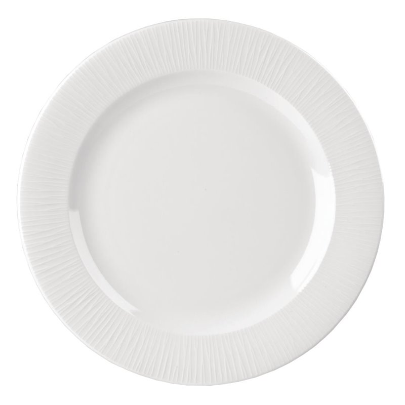 Assiettes &agrave; bord large Churchill Bamboo 304mm (Lot de 12) - Gastronoble - DK430