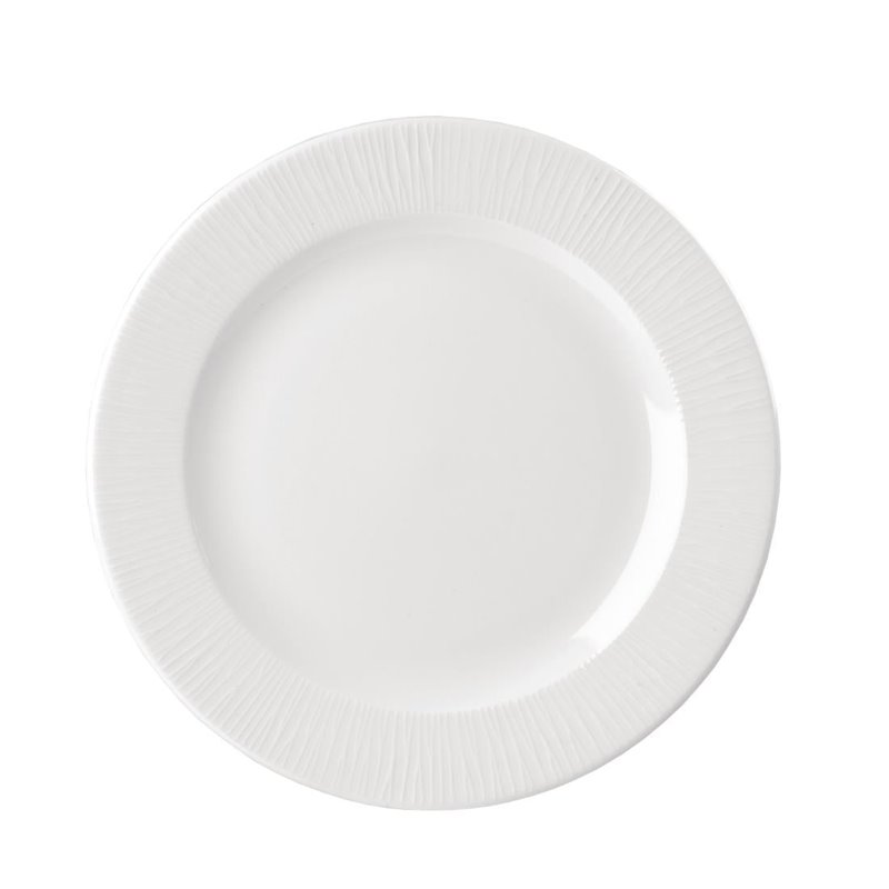 Assiettes &agrave; bord large Churchill Bamboo 234mm (Lot de 12) - Gastronoble - DK433
