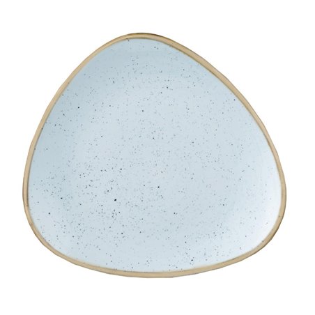 Assiettes triangulaires Churchill Stonecast Duck Egg Blue 315mm (Lot de 6) - Gastronoble - DK506