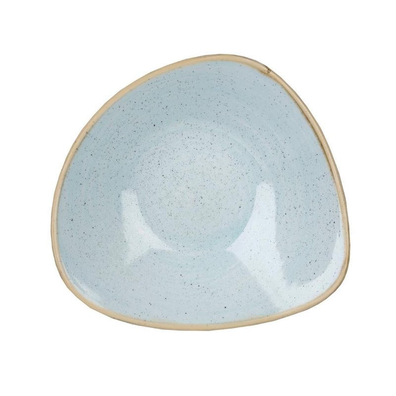 Bols triangulaires Churchill Stonecast Duck Egg Blue 200mm (Lot de 12) - Gastronoble - DK508