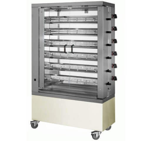 Professionele verticale rotisserie, 6 spindels - MCM
