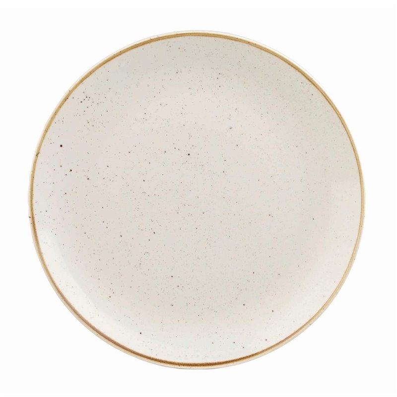 Assiettes rondes Churchill Stonecast Barley White 217mm (Lot de 12) - Gastronoble - DK519