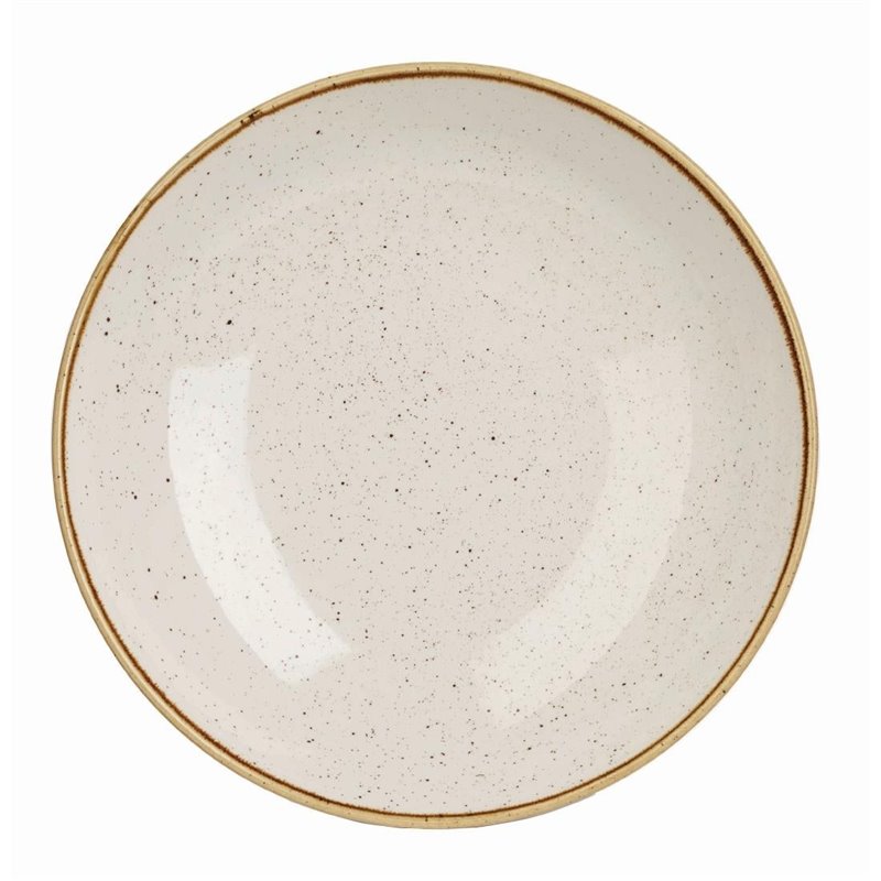 Assiettes coupes rondes Churchill Stonecast Barley White 220mm (Lot de 12) - Gastronoble - DK522