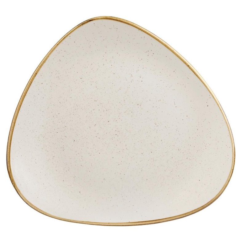 Assiettes triangulaires Churchill Stonecast Barley White 305mm (Lot de 6) - Gastronoble - DK524