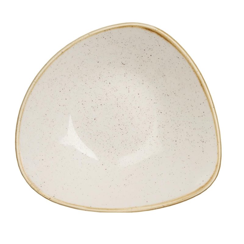 Bols triangulaires Churchill Stonecast Barley White 228mm (Lot de 12) - Gastronoble - DK525