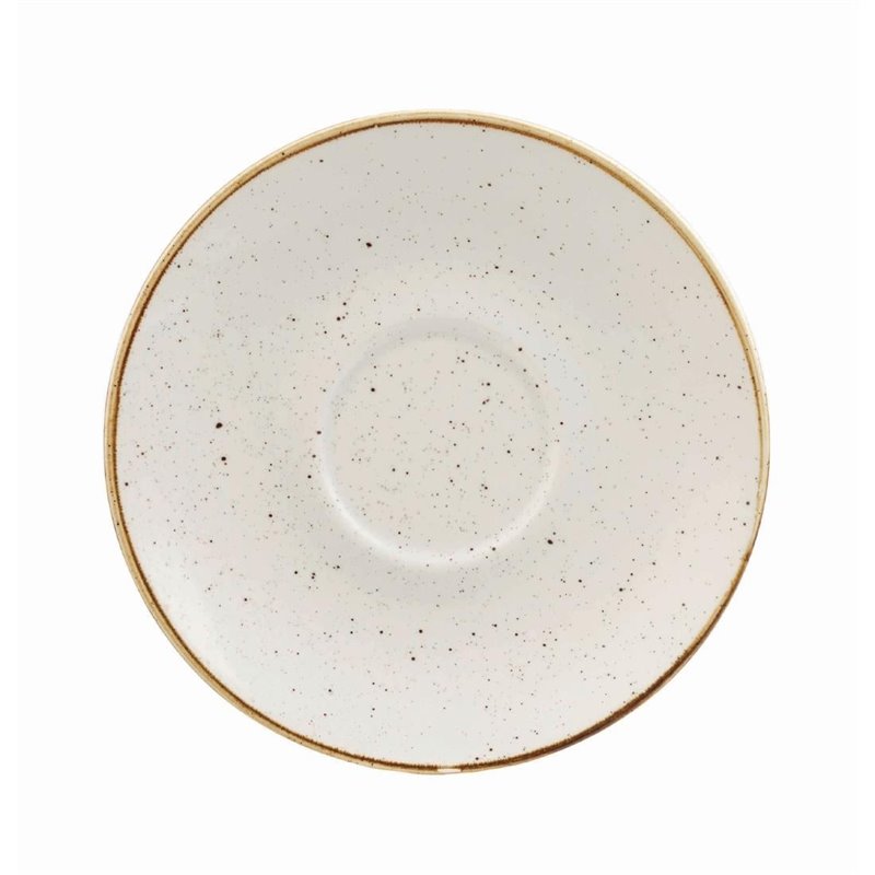 Soucoupes &agrave; cappuccino Churchill Stonecast Barley White 156mm (Lot de 12) - Gastronoble - DK533