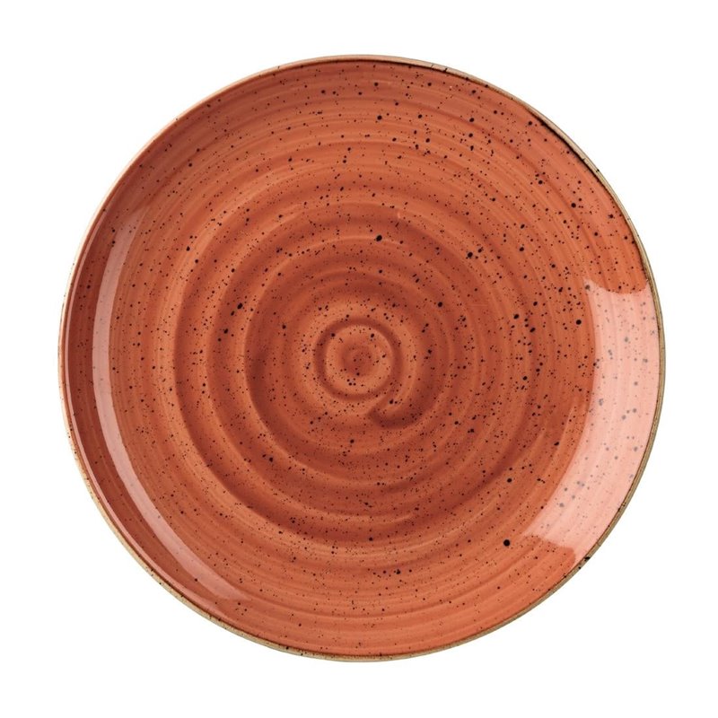 Assiettes rondes Churchill Stonecast Spiced Orange 260mm (Lot de 12) - Gastronoble - DK536