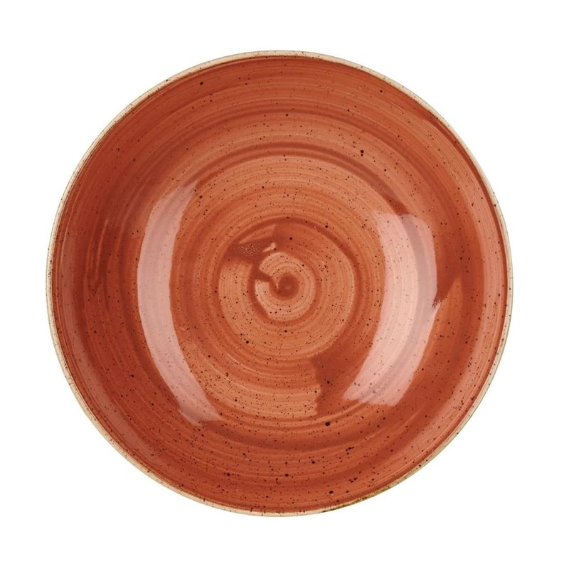 Assiettes coupes rondes Churchill Stonecast Spiced Orange 220mm (Lot de 12) - Gastronoble - DK540