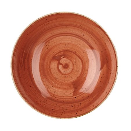 Assiettes coupes rondes Churchill Stonecast Spiced Orange 220mm (Lot de 12) - Gastronoble - DK540