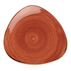 Assiettes triangulaires Churchill Stonecast Spiced Orange 315mm (Lot de 6) - Gastronoble - DK541