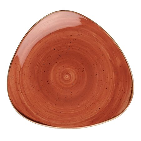 Assiettes triangulaires Churchill Stonecast Spiced Orange 315mm (Lot de 6) - Gastronoble - DK541