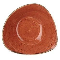 Bols triangulaires Churchill Stonecast Spiced Orange 200mm (Lot de 12) - Gastronoble - DK543