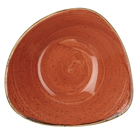 Bols triangulaires Churchill Stonecast Spiced Orange 200mm (Lot de 12) - Gastronoble - DK543