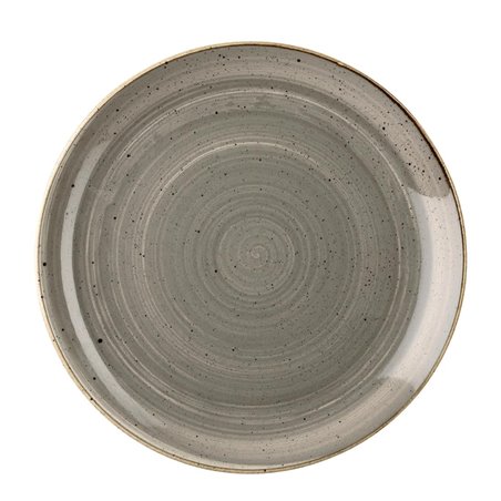 Assiettes rondes Churchill Stonecast Peppercorn Grey 217mm (Lot de 12) - Gastronoble - DK554