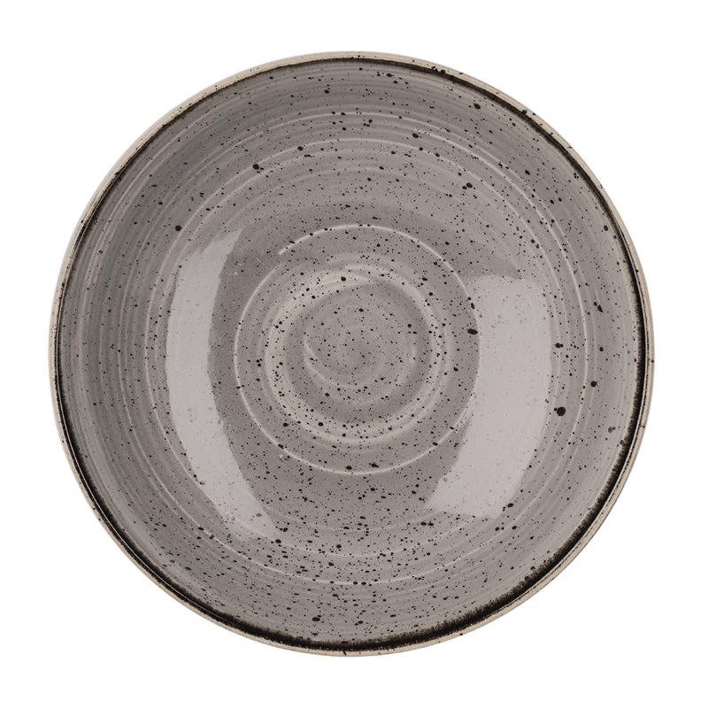 Assiettes coupes rondes Churchill Stonecast Peppercorn Grey 184mm (Lot de 12) - Gastronoble - DK557