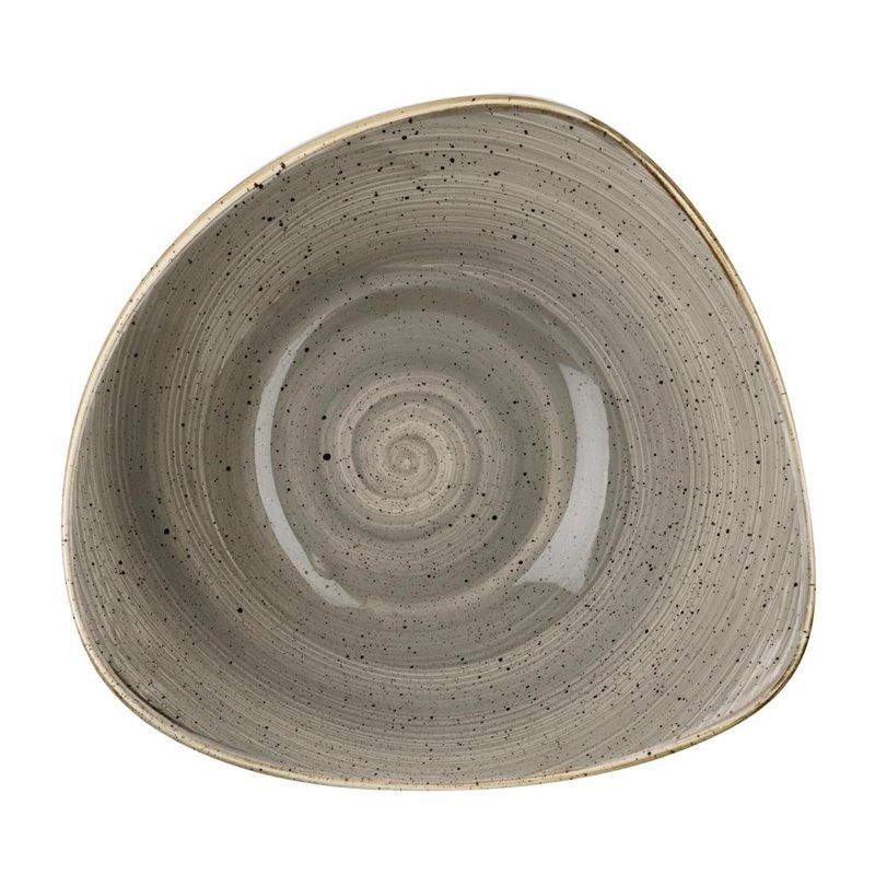 Bols triangulaires Churchill Stonecast Peppercorn Grey 235mm (Lot de 12) - Gastronoble - DK559