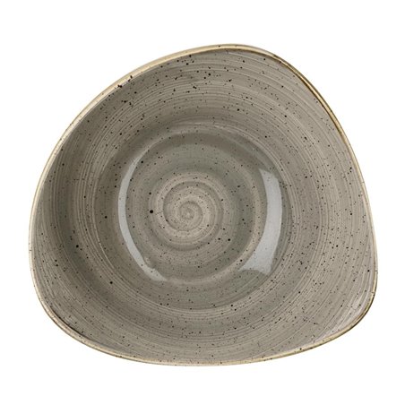 Bols triangulaires Churchill Stonecast Peppercorn Grey 235mm (Lot de 12) - Gastronoble - DK559