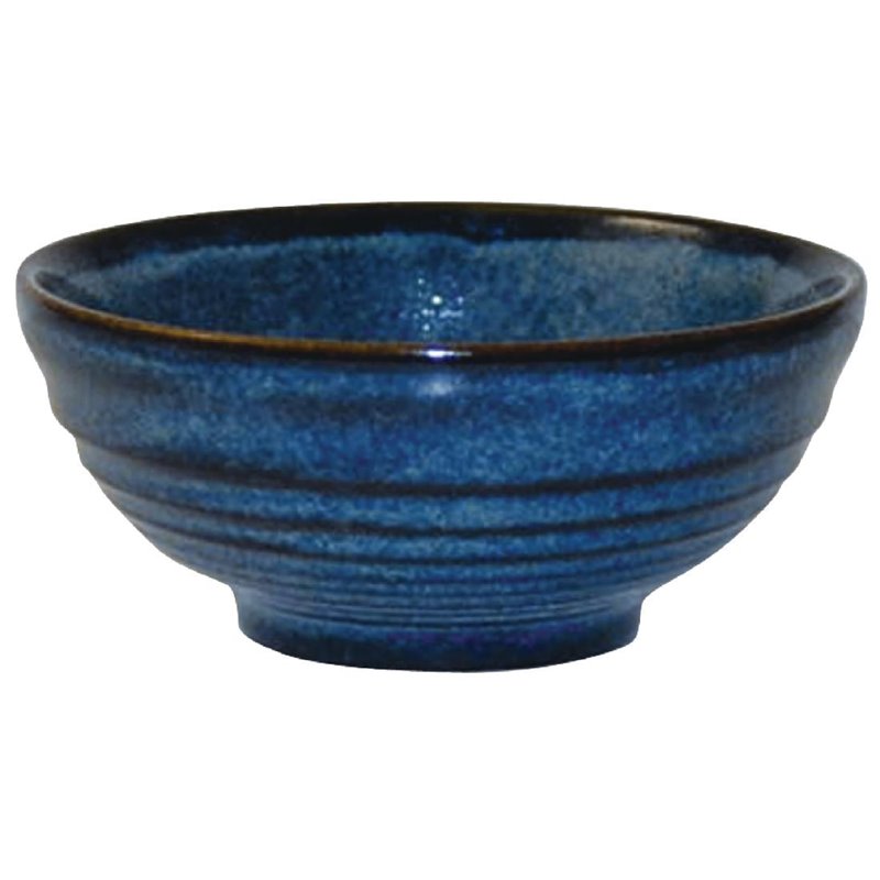 Bols &agrave; soupe Churchill Bit on the Side Blue 120mm (Lot de 12) - Gastronoble - DL408