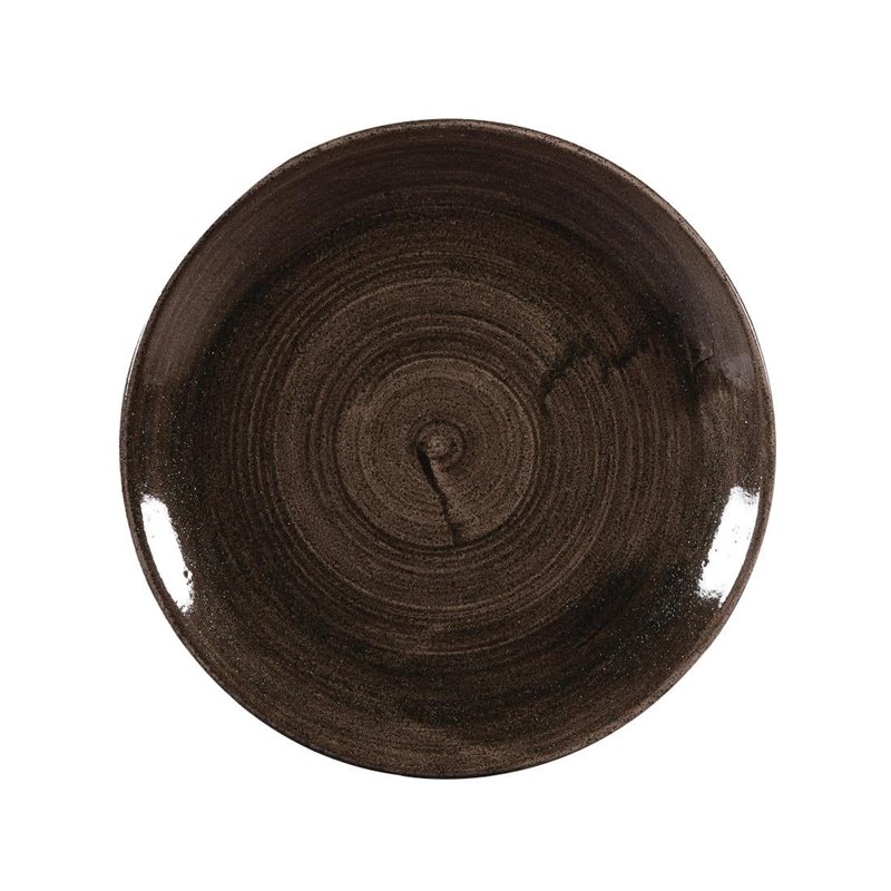 Assiettes avec rebord Churchill Stonecast Patina Black 288mm (Lot de 12) - Gastronoble - DR650