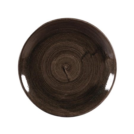 Assiettes avec rebord Churchill Stonecast Patina Black 288mm (Lot de 12) - Gastronoble - DR650