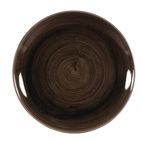 Assiettes avec rebord Churchill Stonecast Patina Black 260mm (Lot de 12) - Gastronoble - DR651