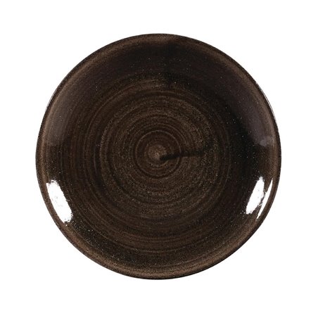 Assiettes avec rebord Churchill Stonecast Patina Black 165mm (Lot de 12) - Gastronoble - DR653
