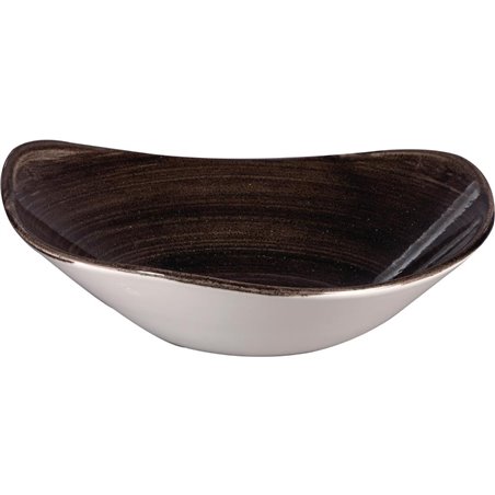 Bols triangulaires Churchill Stonecast Patina Black 235mm (Lot de 12) - Gastronoble - DR656