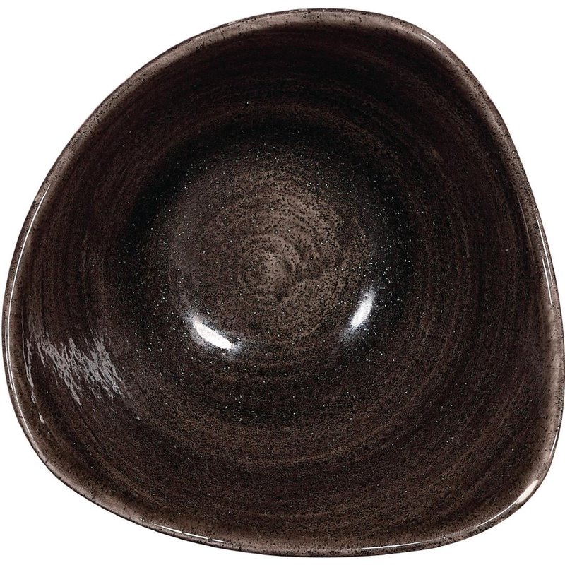Bols triangulaires Churchill Stonecast Patina Black 153mm (Lot de 12) - Gastronoble - DR657