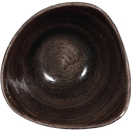Bols triangulaires Churchill Stonecast Patina Black 153mm (Lot de 12) - Gastronoble - DR657